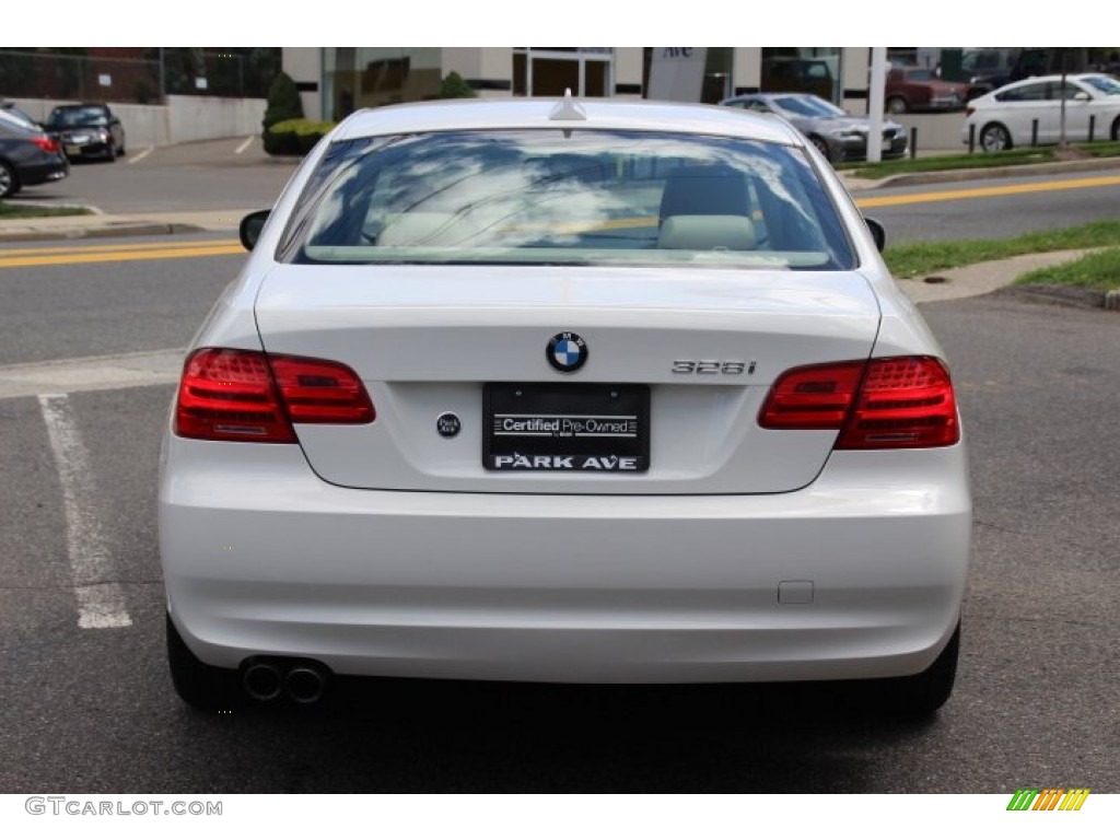2011 3 Series 328i xDrive Coupe - Alpine White / Cream Beige photo #6