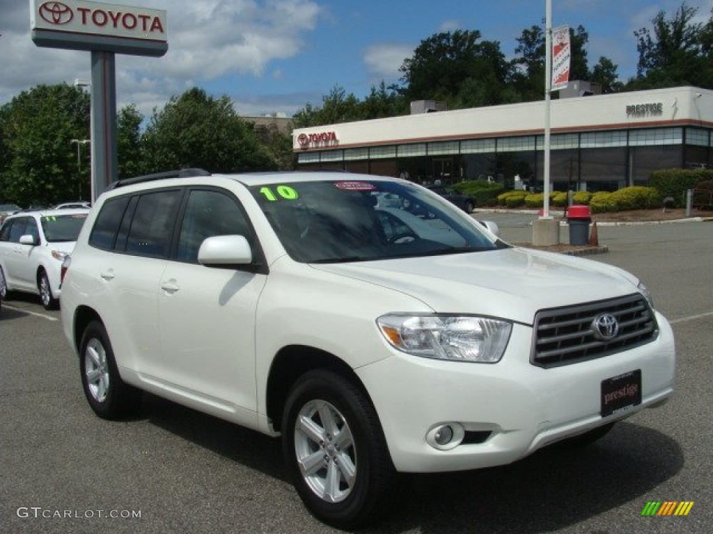 2010 Highlander SE 4WD - Blizzard White Pearl / Black photo #1