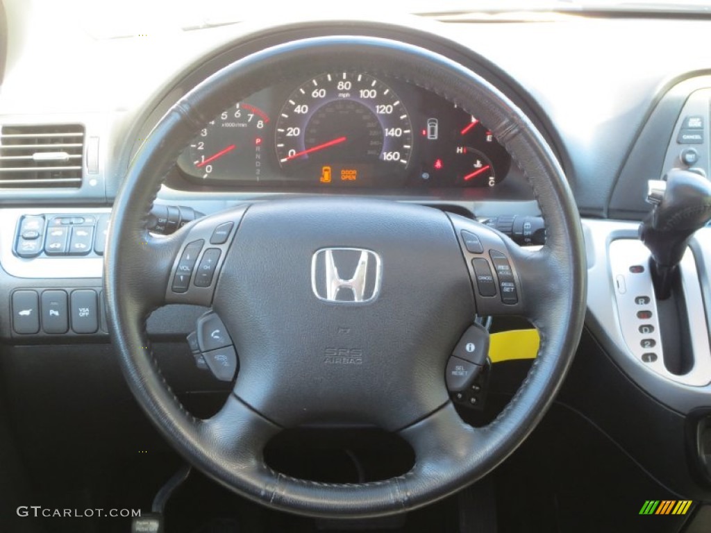 2009 Honda Odyssey Touring Gray Steering Wheel Photo #84591334