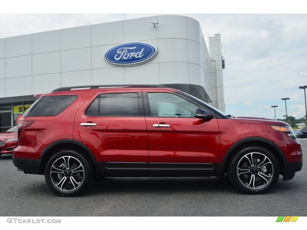 2014 Explorer Sport 4WD - Ruby Red / Sport Charcoal Black photo #2