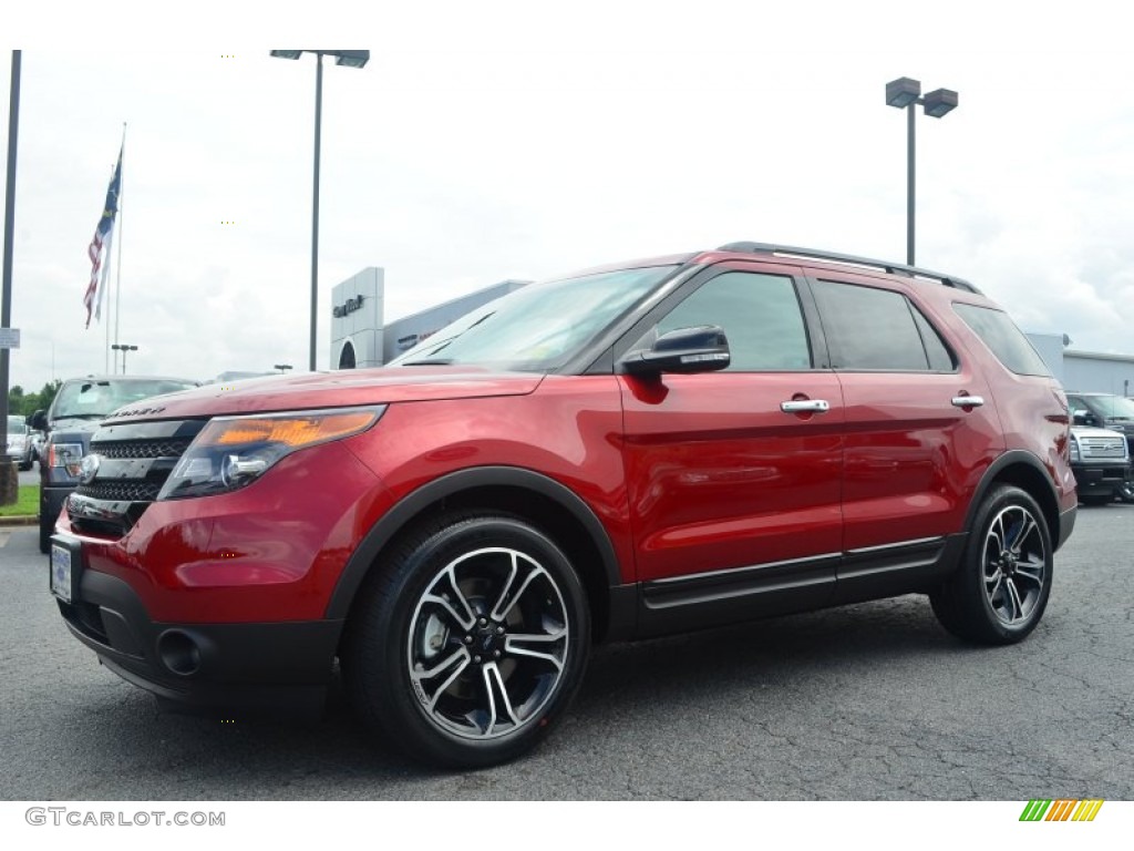2014 Explorer Sport 4WD - Ruby Red / Sport Charcoal Black photo #3
