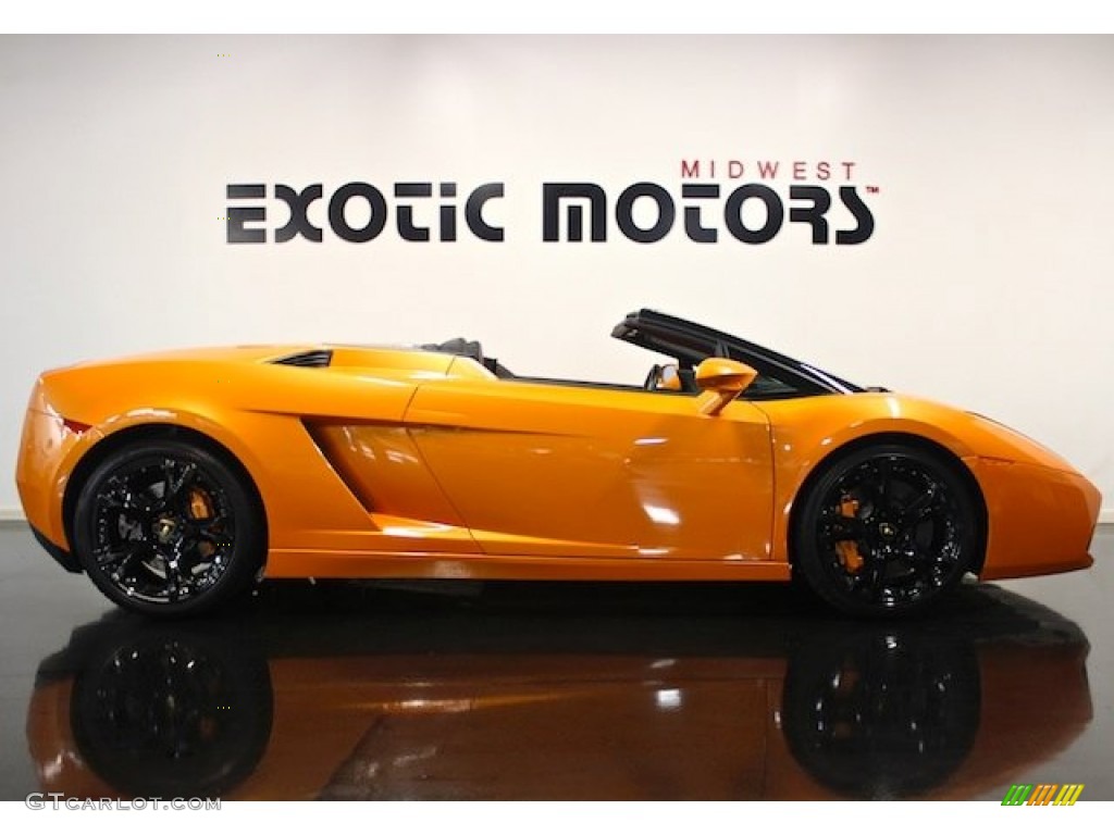 2008 Gallardo Spyder - Arancio Borealis (Orange) / Nero Perseus/Arancio Leonis photo #2