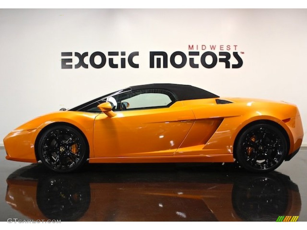 2008 Gallardo Spyder - Arancio Borealis (Orange) / Nero Perseus/Arancio Leonis photo #3