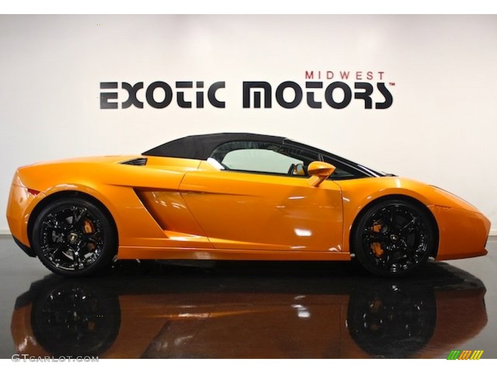 2008 Gallardo Spyder - Arancio Borealis (Orange) / Nero Perseus/Arancio Leonis photo #4