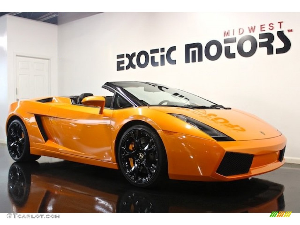 2008 Gallardo Spyder - Arancio Borealis (Orange) / Nero Perseus/Arancio Leonis photo #5