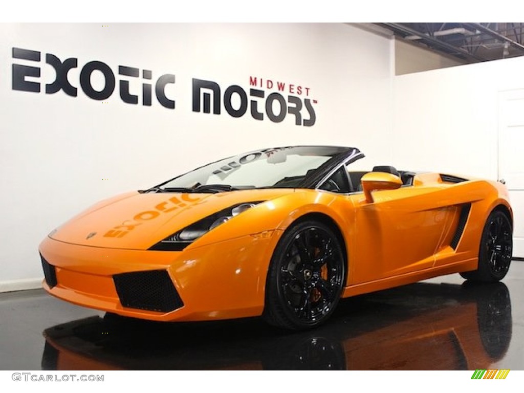 2008 Gallardo Spyder - Arancio Borealis (Orange) / Nero Perseus/Arancio Leonis photo #6
