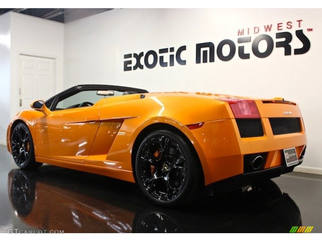 2008 Gallardo Spyder - Arancio Borealis (Orange) / Nero Perseus/Arancio Leonis photo #7