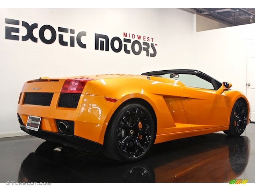 2008 Gallardo Spyder - Arancio Borealis (Orange) / Nero Perseus/Arancio Leonis photo #8