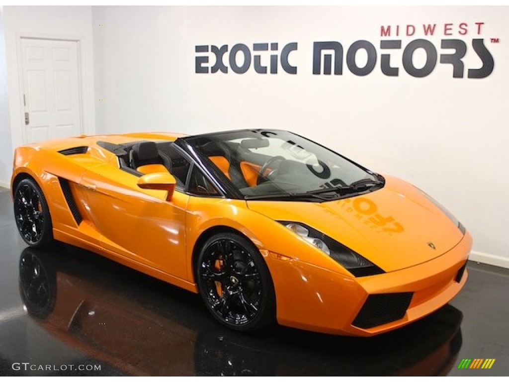 2008 Gallardo Spyder - Arancio Borealis (Orange) / Nero Perseus/Arancio Leonis photo #9
