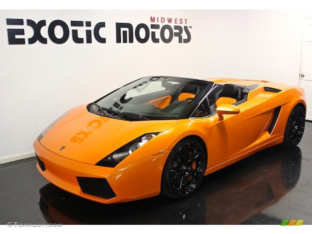 2008 Gallardo Spyder - Arancio Borealis (Orange) / Nero Perseus/Arancio Leonis photo #10