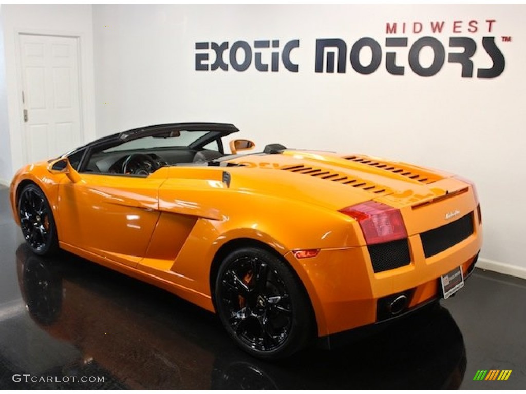 2008 Gallardo Spyder - Arancio Borealis (Orange) / Nero Perseus/Arancio Leonis photo #11