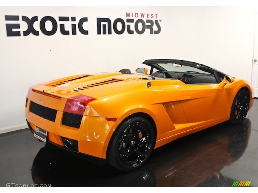 2008 Gallardo Spyder - Arancio Borealis (Orange) / Nero Perseus/Arancio Leonis photo #12