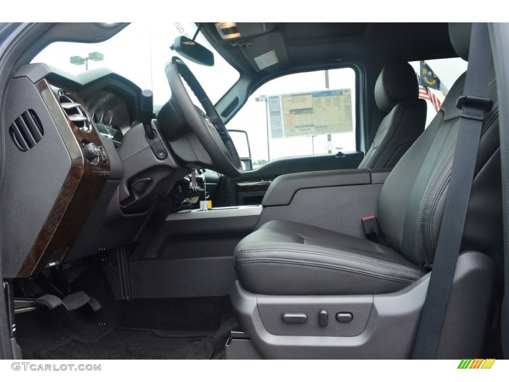 Black Interior 2014 Ford F250 Super Duty Platinum Crew Cab 4x4 Photo #84593347