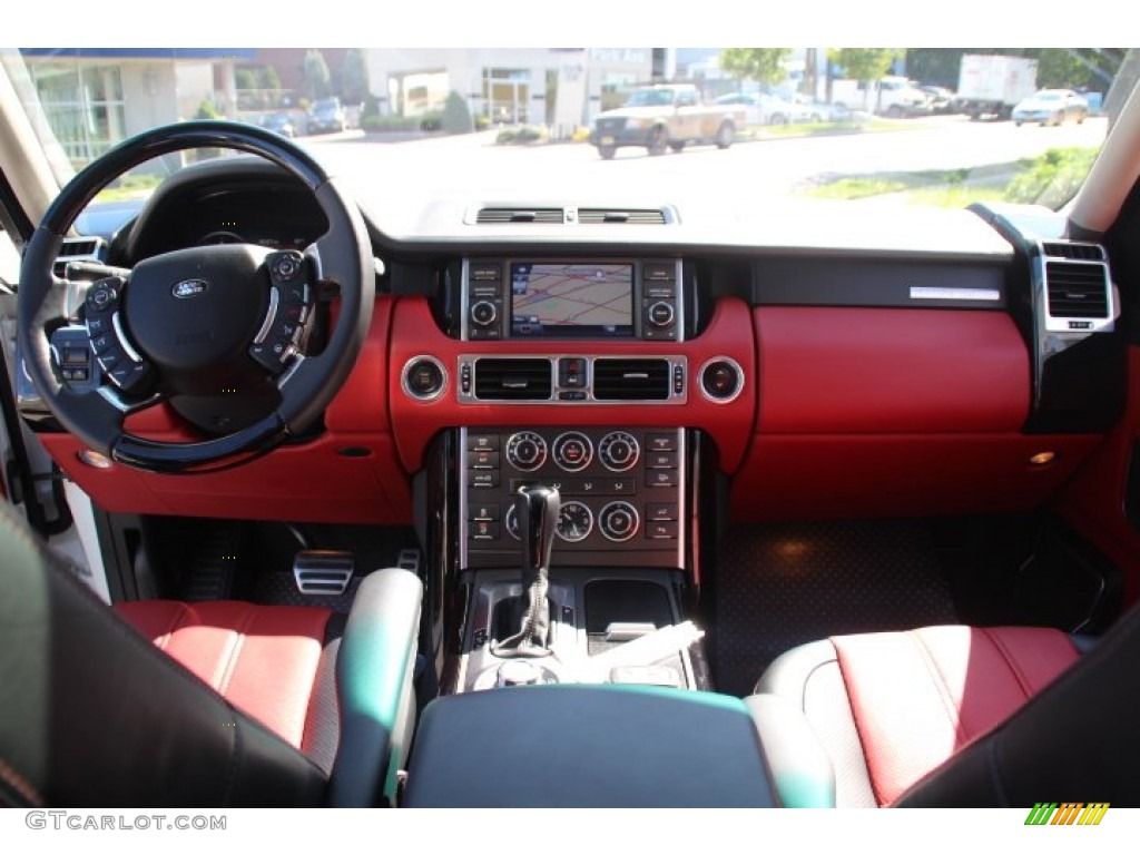 2012 Land Rover Range Rover Autobiography Duo-Tone Jet/Pimento Dashboard Photo #84594952