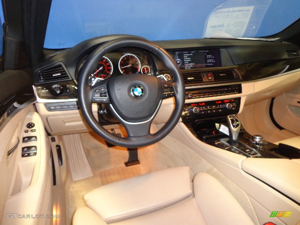 2012 5 Series 550i xDrive Sedan - Milano Beige Metallic / Venetian Beige photo #19