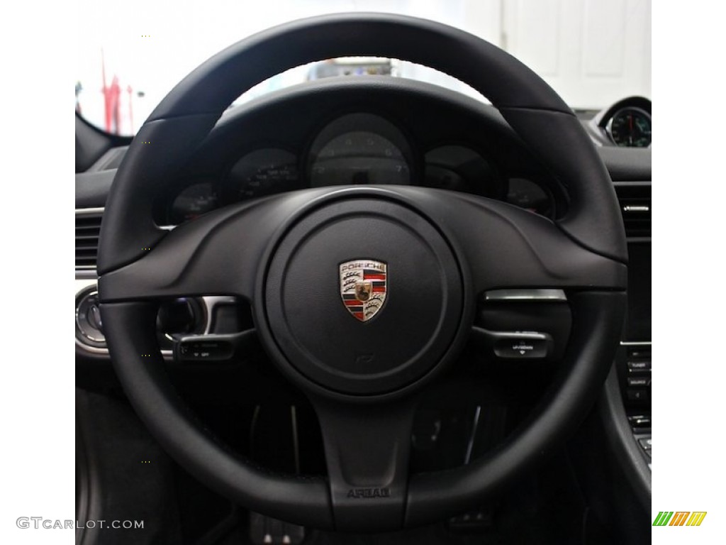 2013 Porsche 911 Carrera S Coupe Black Steering Wheel Photo #84596453