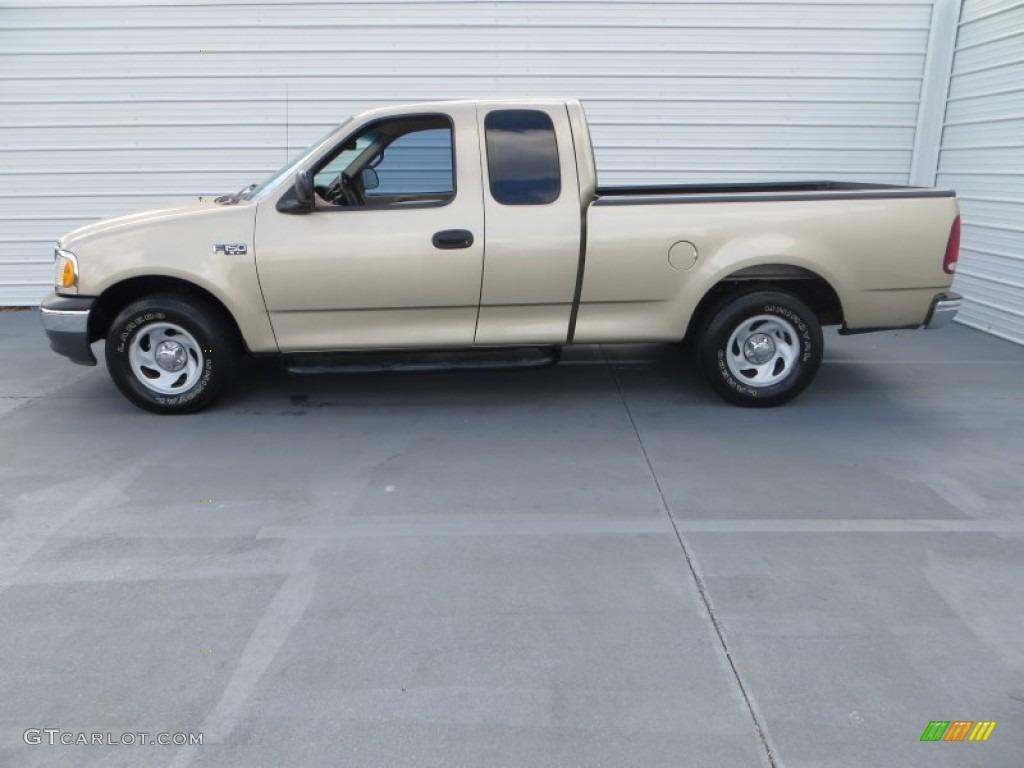 Harvest Gold Metallic 1999 Ford F150 XL Extended Cab Exterior Photo #84598142