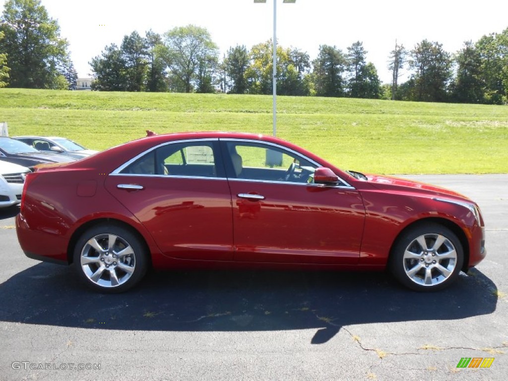 2014 ATS 2.0L Turbo AWD - Red Obsession Tintcoat / Caramel/Jet Black photo #4