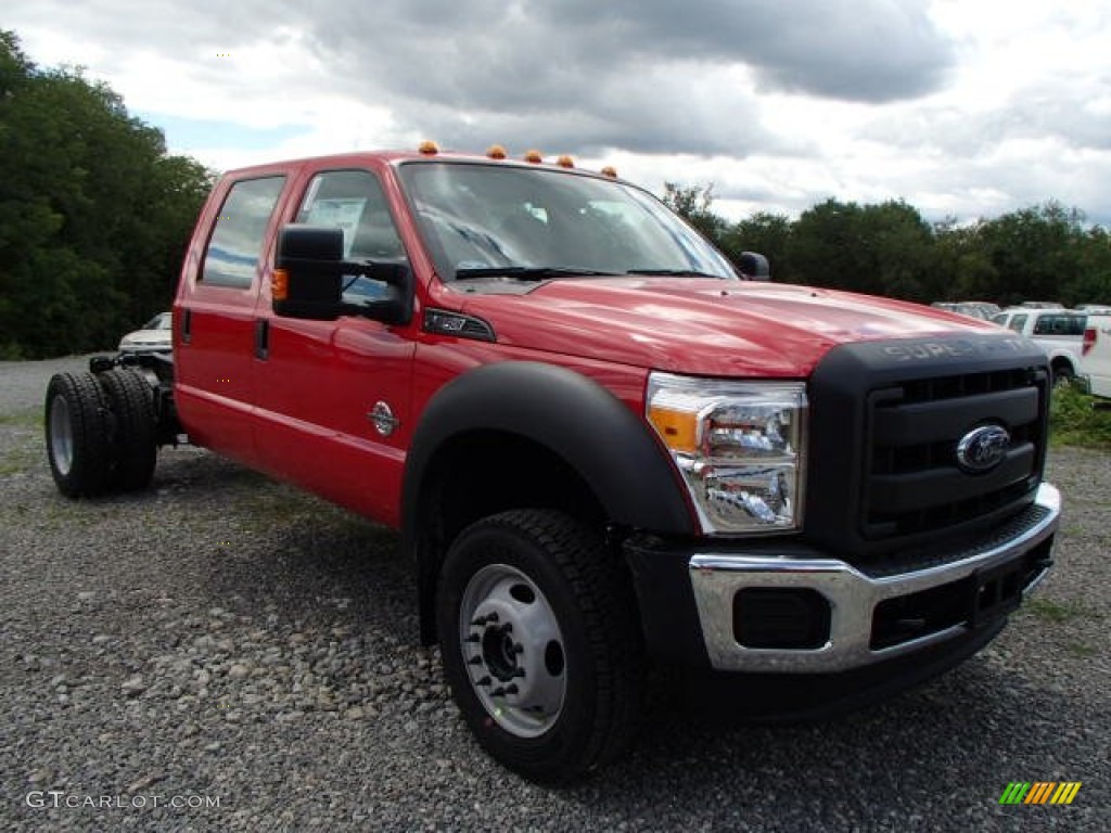 Vermillion Red 2014 Ford F550 Super Duty XL Crew Cab 4x4 Chassis Exterior Photo #84599052