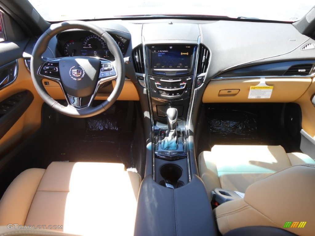 2014 Cadillac ATS 2.0L Turbo AWD Caramel/Jet Black Dashboard Photo #84599128