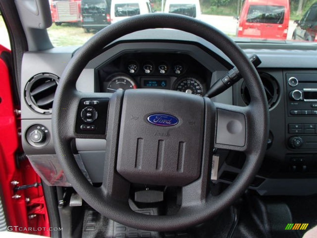 2014 F550 Super Duty XL Crew Cab 4x4 Chassis - Vermillion Red / Steel photo #18