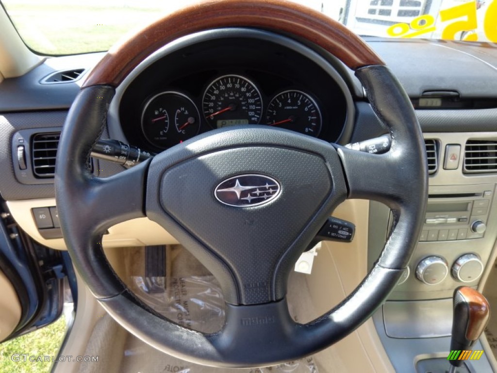 2008 Subaru Forester 2.5 X L.L.Bean Edition Desert Beige Steering Wheel Photo #84599539