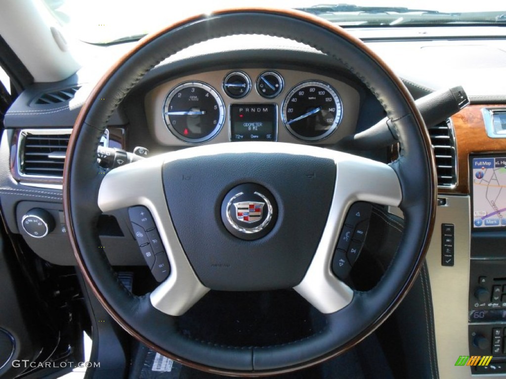2014 Cadillac Escalade Platinum AWD Ebony/Ebony Steering Wheel Photo #84599557