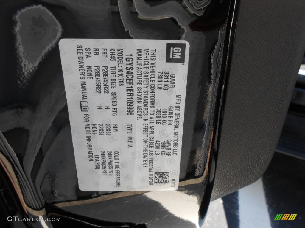 2014 Cadillac Escalade Premium AWD Info Tag Photos