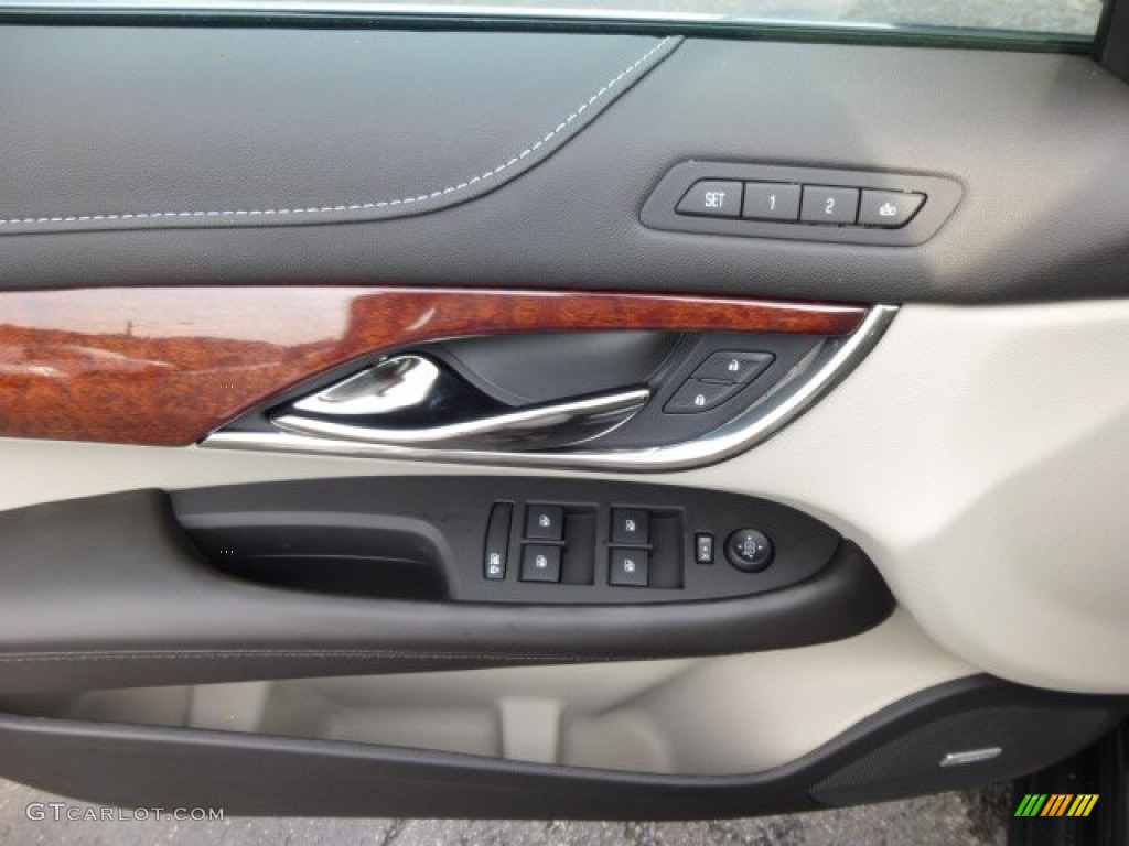 2014 Cadillac ATS 2.0L Turbo AWD Light Platinum/Jet Black Door Panel Photo #84600919