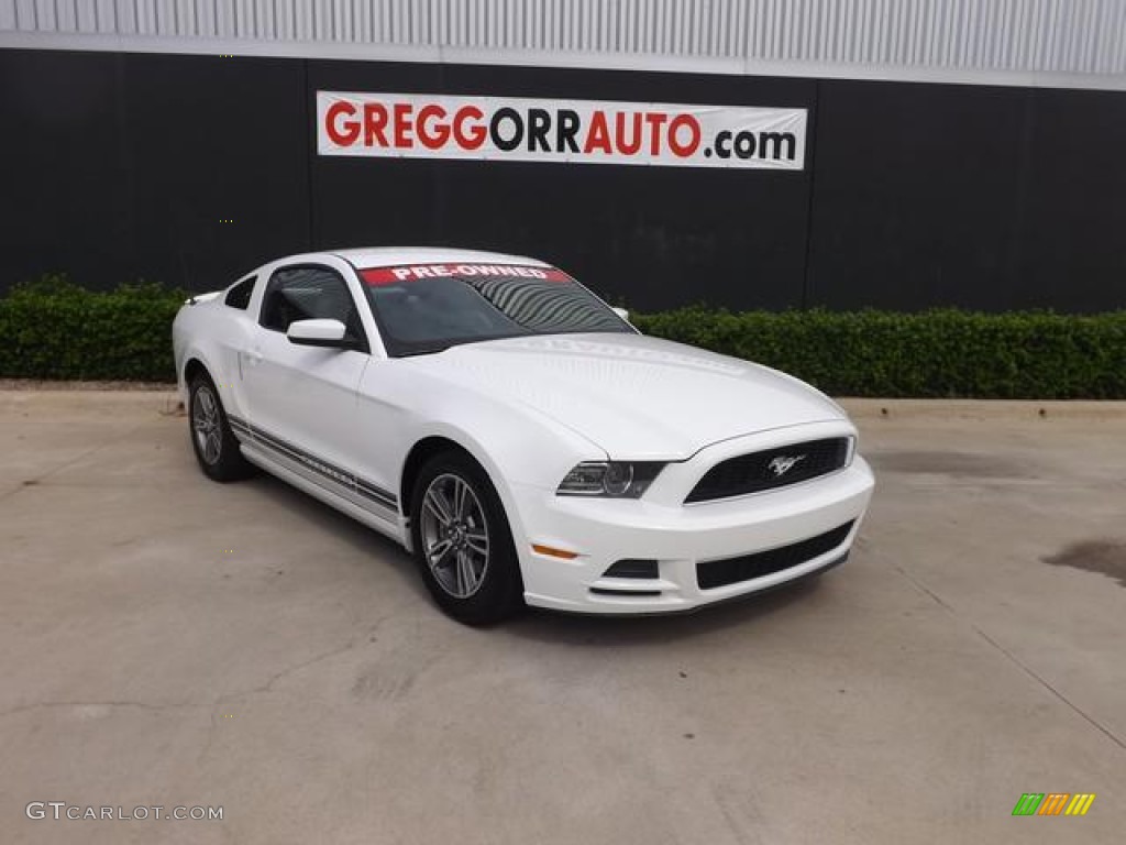 2013 Mustang V6 Premium Coupe - Performance White / Stone photo #1