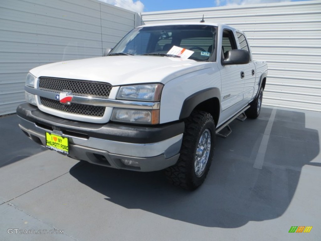 2003 Silverado 1500 LT Crew Cab 4x4 - Summit White / Dark Charcoal photo #7