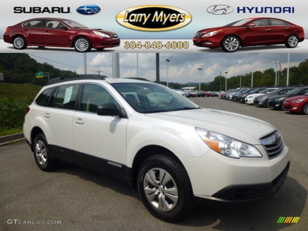 2011 Outback 2.5i Wagon - Satin White Pearl / Warm Ivory photo #1