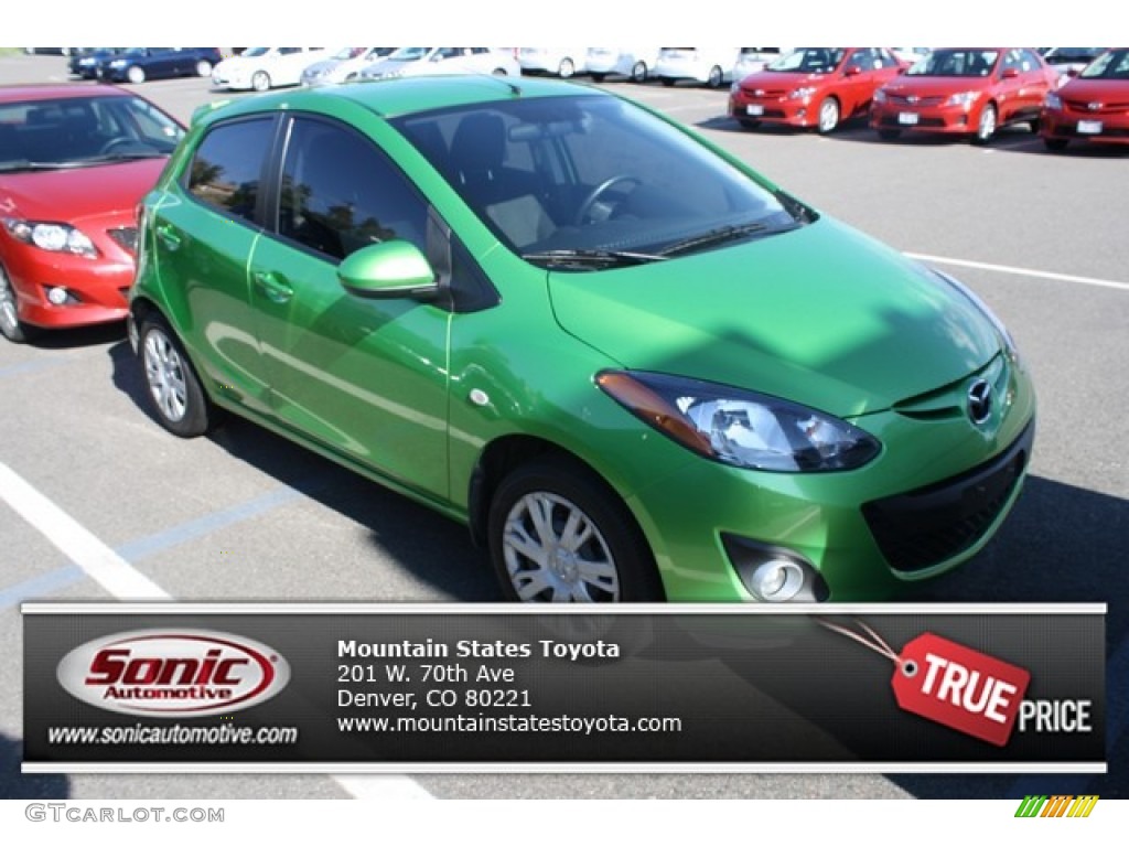 2011 MAZDA2 Sport - Spirited Green Metallic / Black photo #1