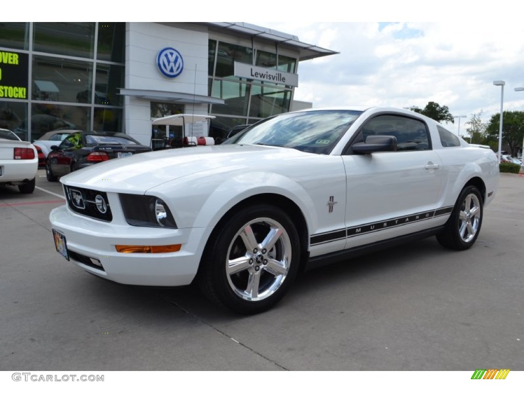 2008 Mustang V6 Premium Coupe - Performance White / Light Graphite photo #1