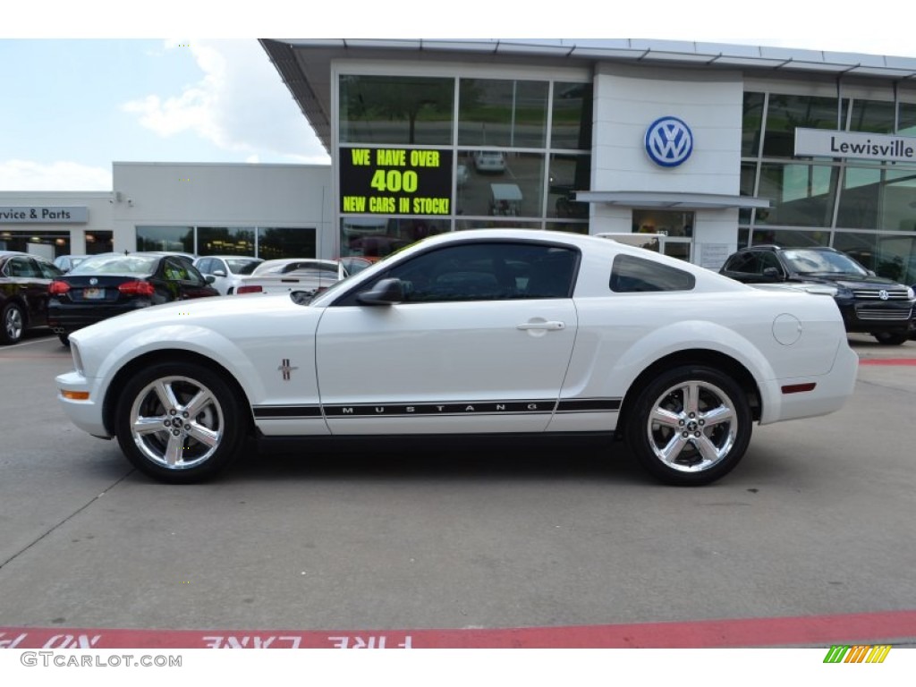 2008 Mustang V6 Premium Coupe - Performance White / Light Graphite photo #2