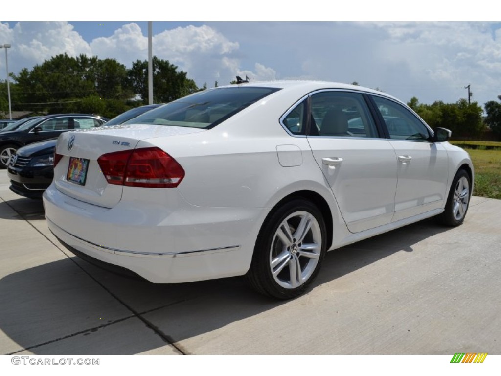 2014 Passat TDI SEL Premium - Candy White / Cornsilk Beige photo #2