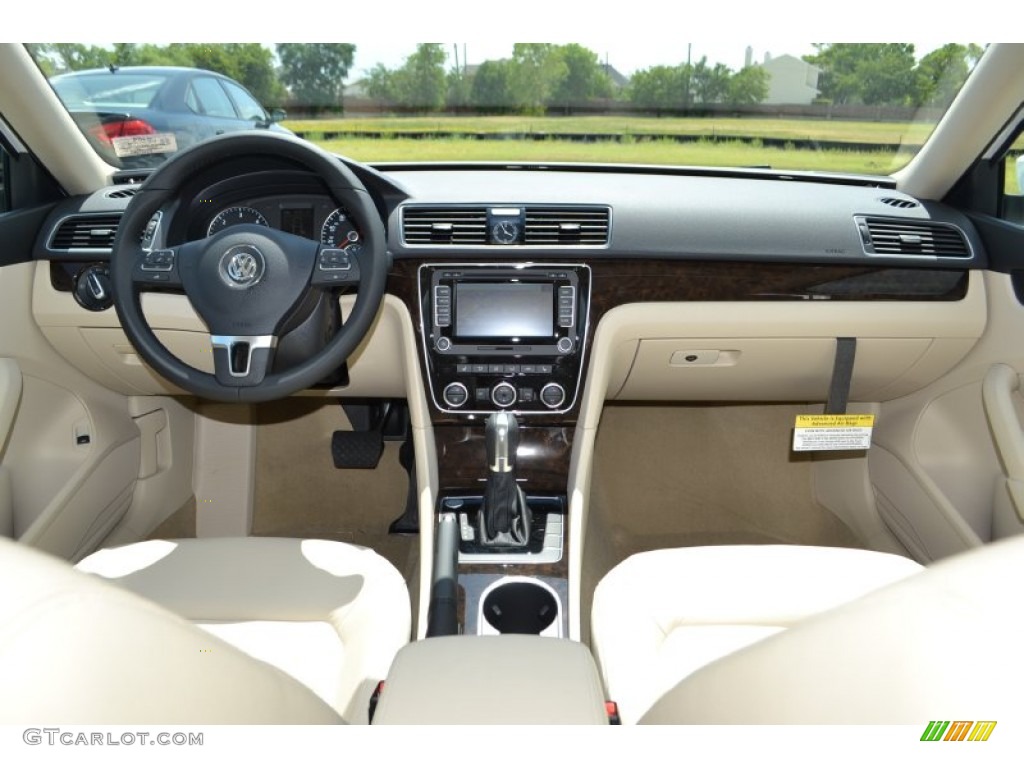 2014 Volkswagen Passat TDI SEL Premium Cornsilk Beige Dashboard Photo #84605896