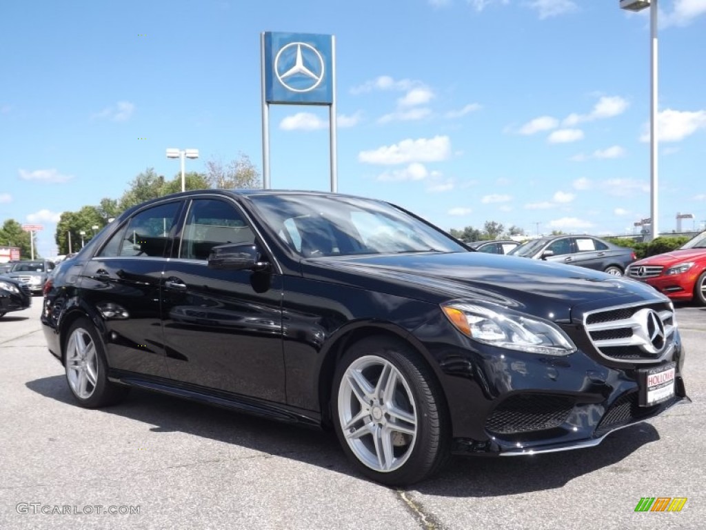 2014 E 350 4Matic Sedan - Black / Black photo #3