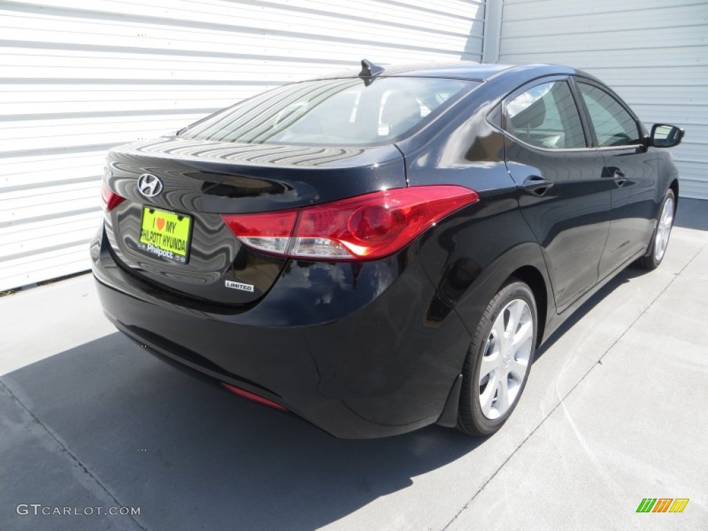 2013 Elantra Limited - Black / Gray photo #4