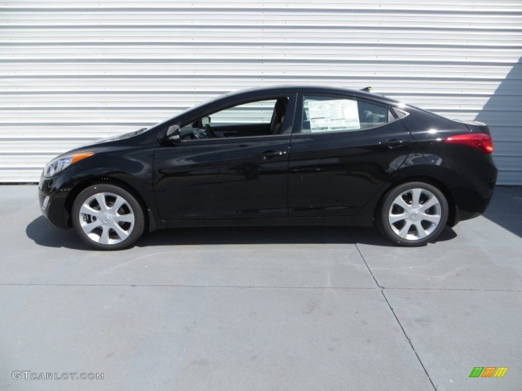 2013 Elantra Limited - Black / Gray photo #6