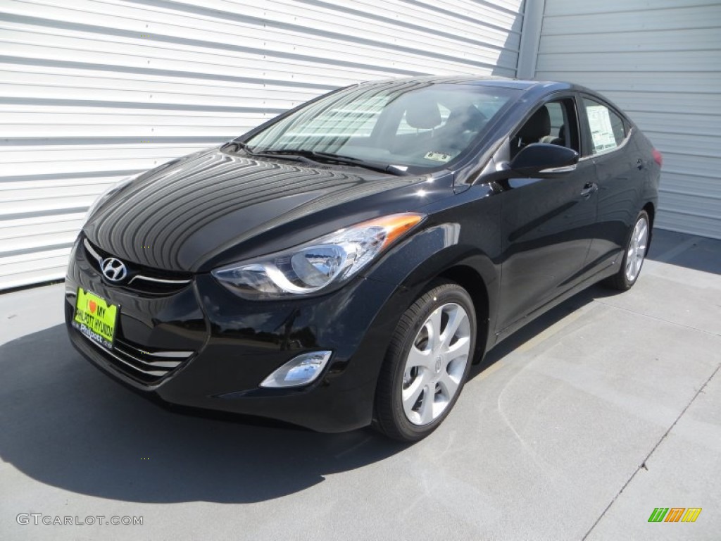 2013 Elantra Limited - Black / Gray photo #7