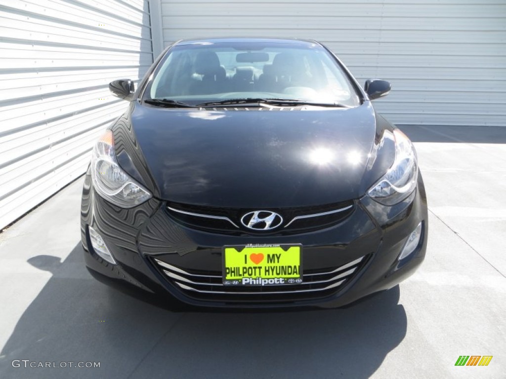 2013 Elantra Limited - Black / Gray photo #8