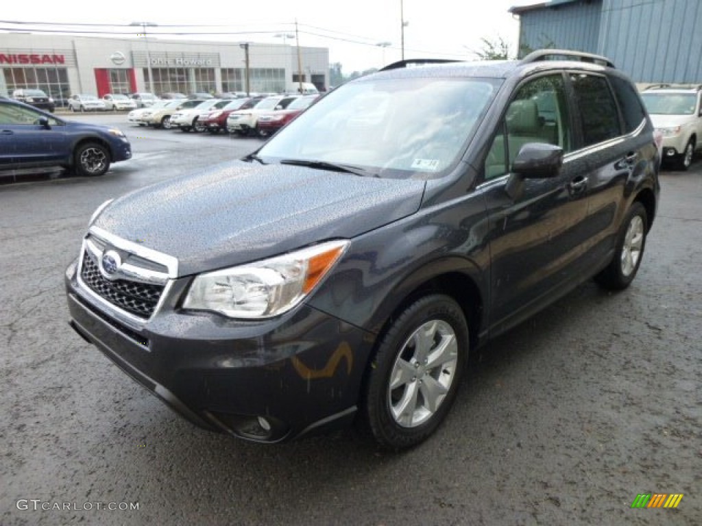 2014 Forester 2.5i Limited - Dark Gray Metallic / Platinum photo #3