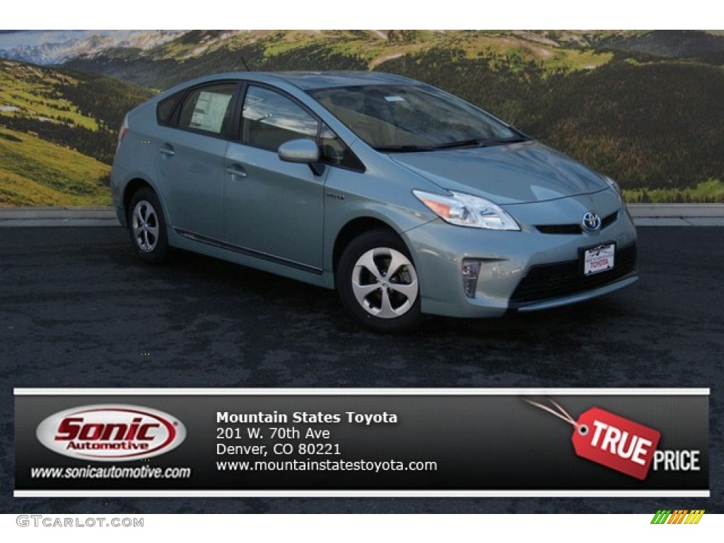 2013 Prius Three Hybrid - Sea Glass Pearl / Misty Gray photo #1