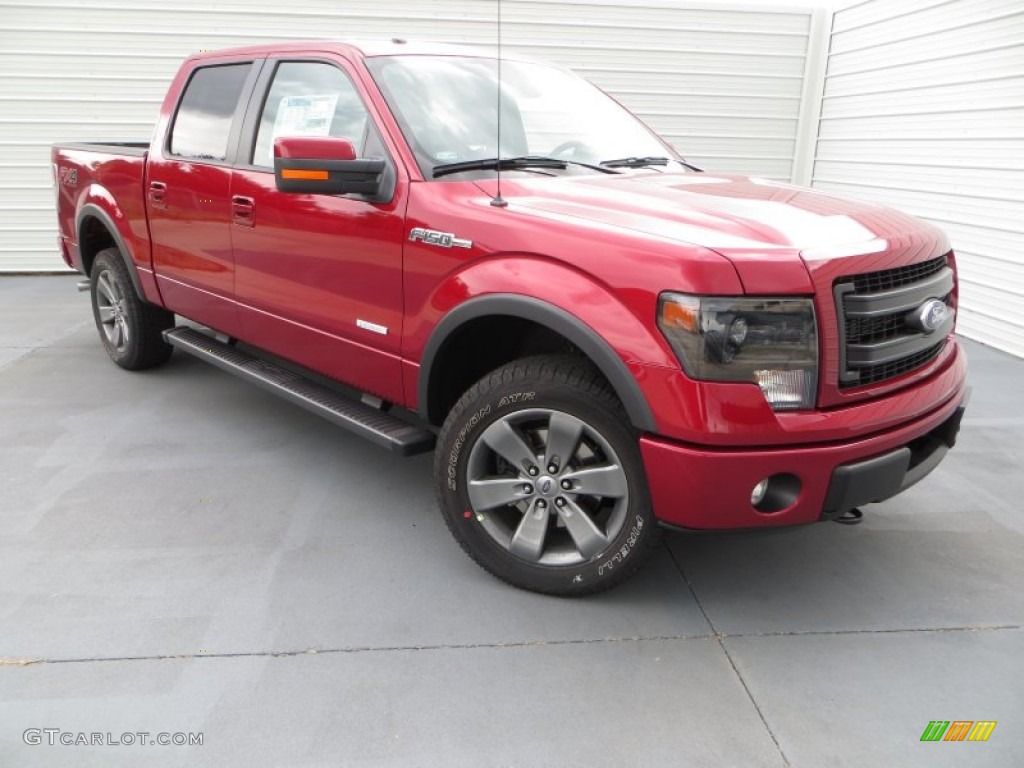 Ruby Red Metallic 2013 Ford F150 FX4 SuperCrew 4x4 Exterior Photo #84612145