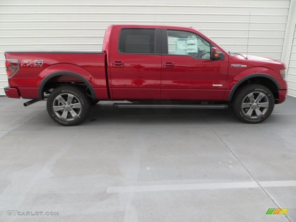 2013 F150 FX4 SuperCrew 4x4 - Ruby Red Metallic / Black photo #3