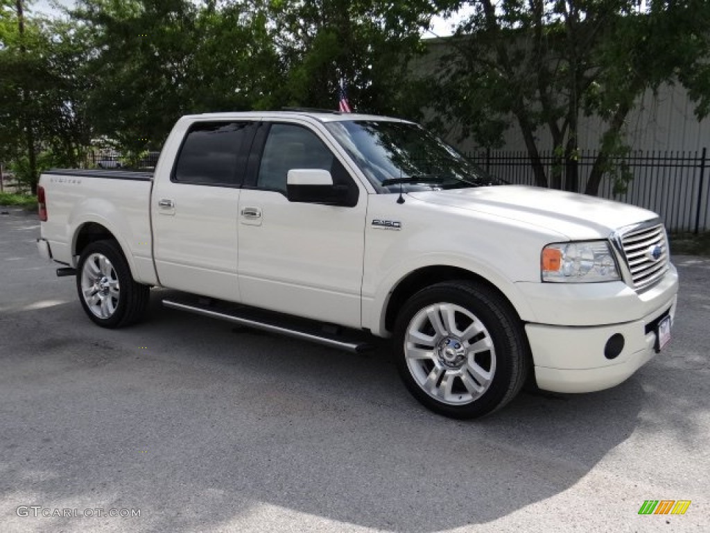 2008 F150 Limited SuperCrew - White Sand Tri-Coat / Tan photo #2