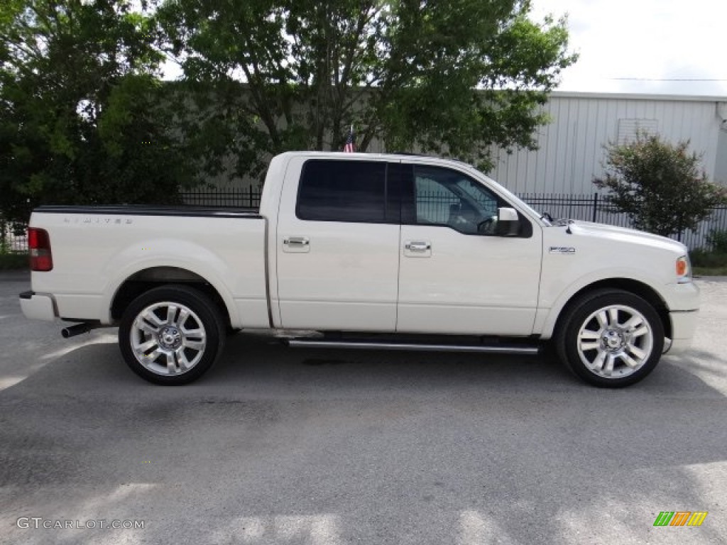2008 F150 Limited SuperCrew - White Sand Tri-Coat / Tan photo #3