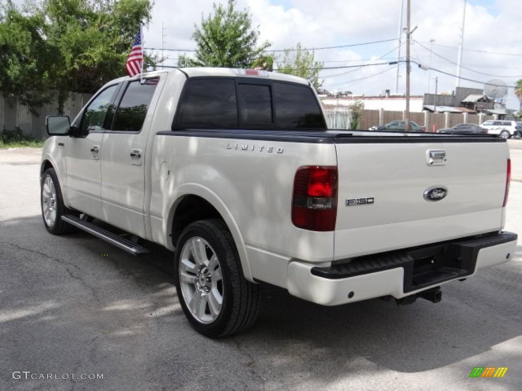 2008 F150 Limited SuperCrew - White Sand Tri-Coat / Tan photo #6