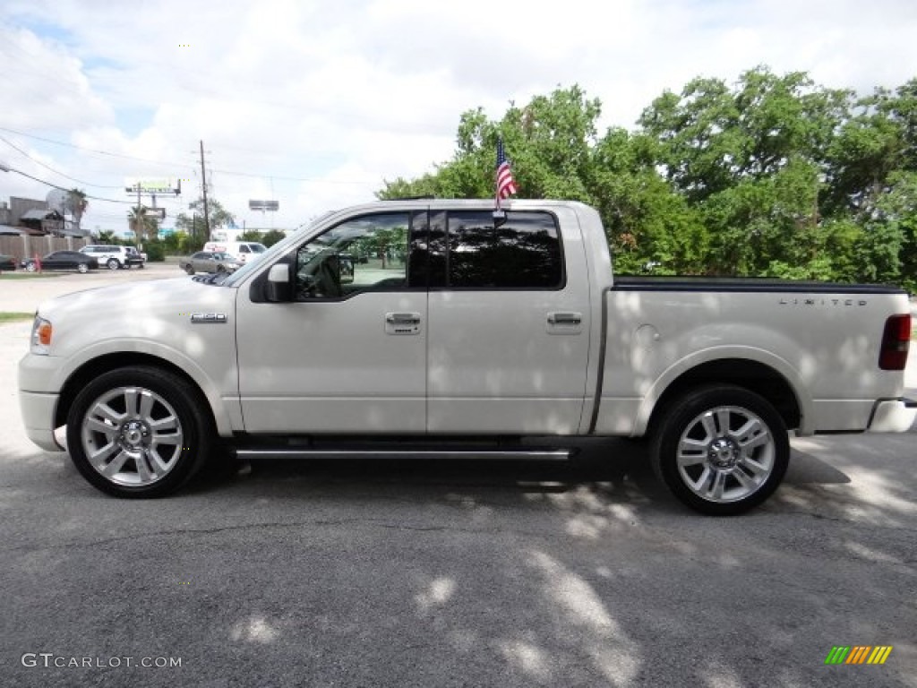 2008 F150 Limited SuperCrew - White Sand Tri-Coat / Tan photo #7